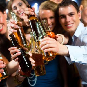 Friends enjoying drinks