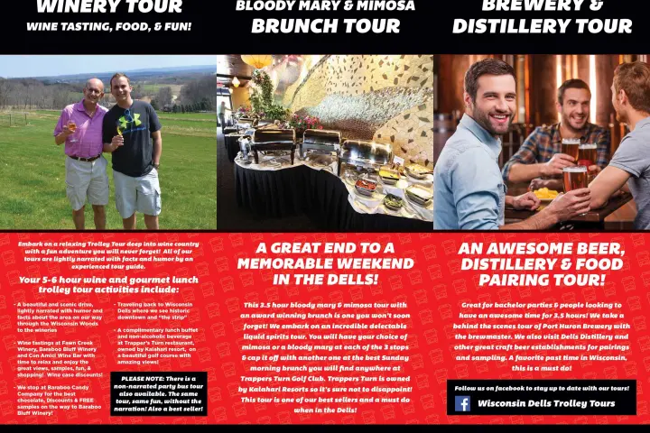 Wisconsin Dells Trolley tour brochure