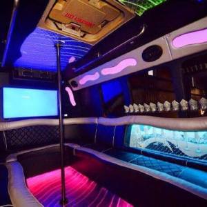 Inside of Wisconsin Dells Party bus