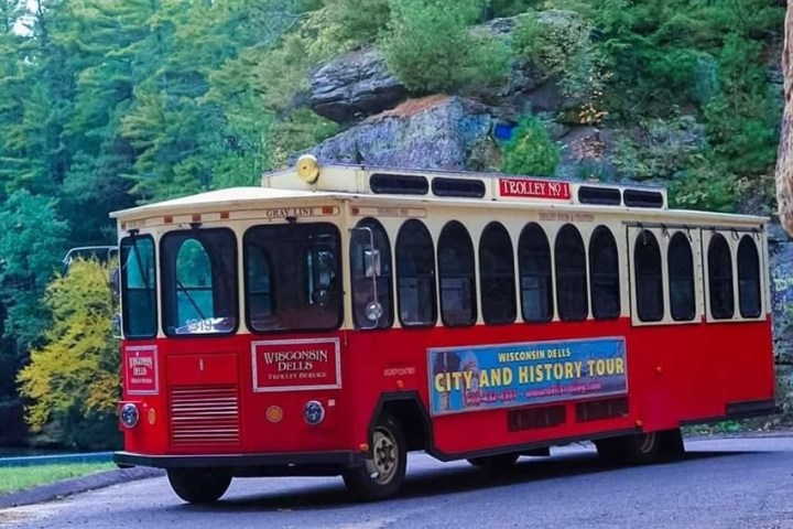 a bus that is driving down the road